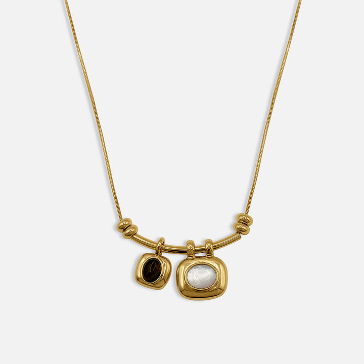 Double Gemstone Necklace