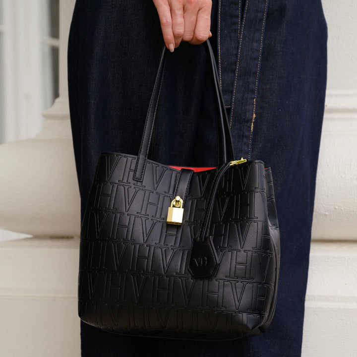 VH Embossed Shoulder Bag