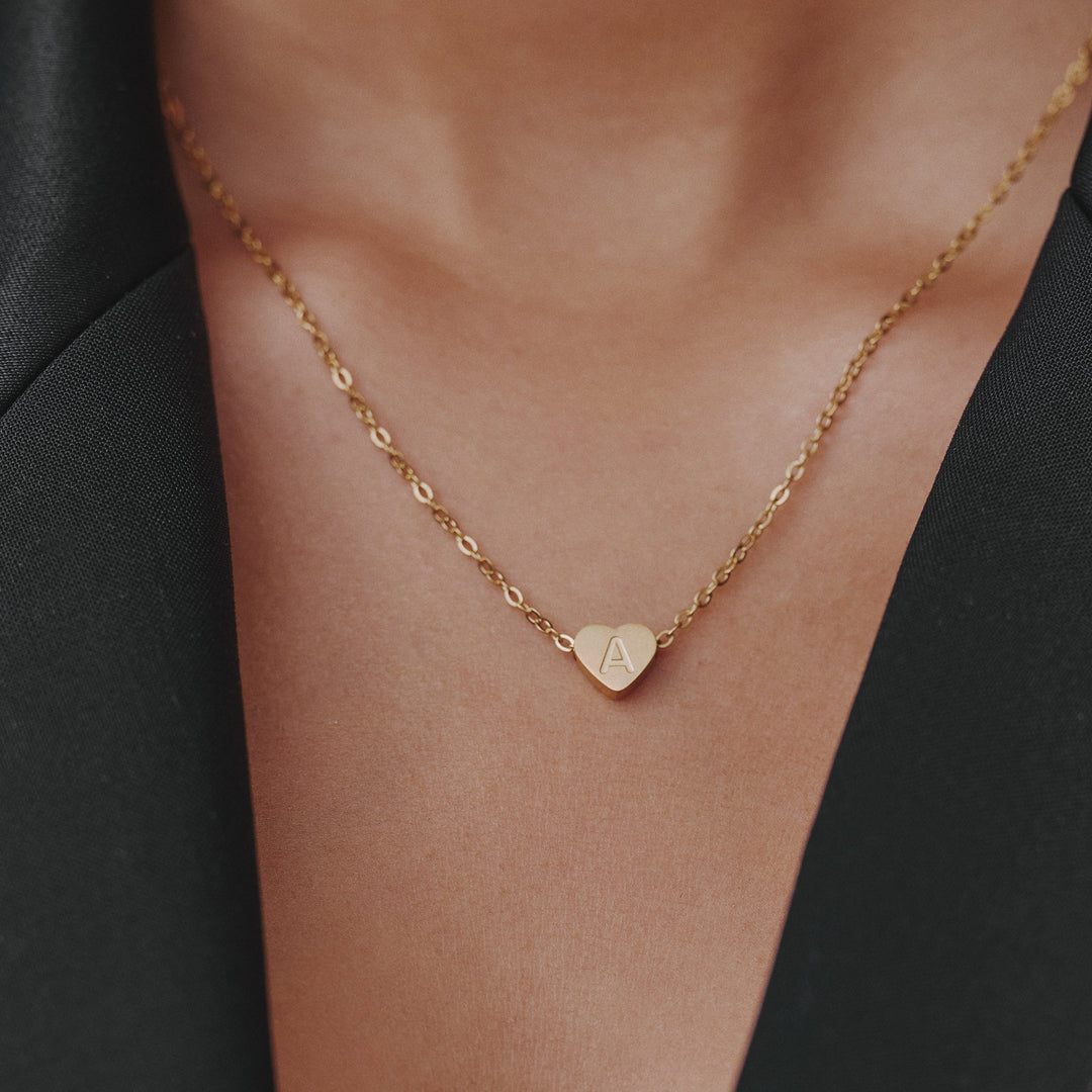 Custom Initial Heart Necklace
