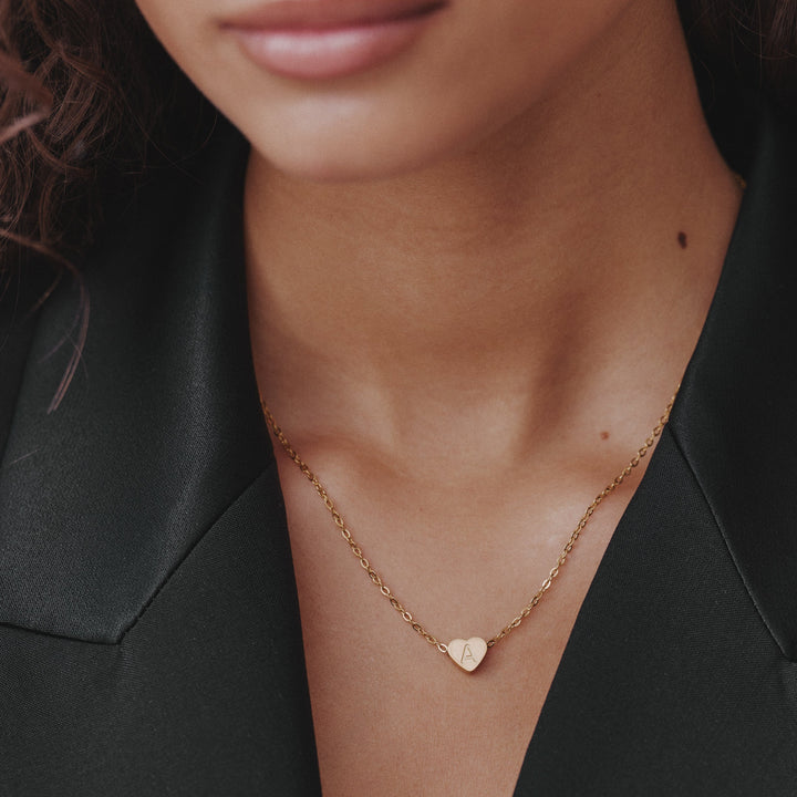 Custom Initial Heart Necklace
