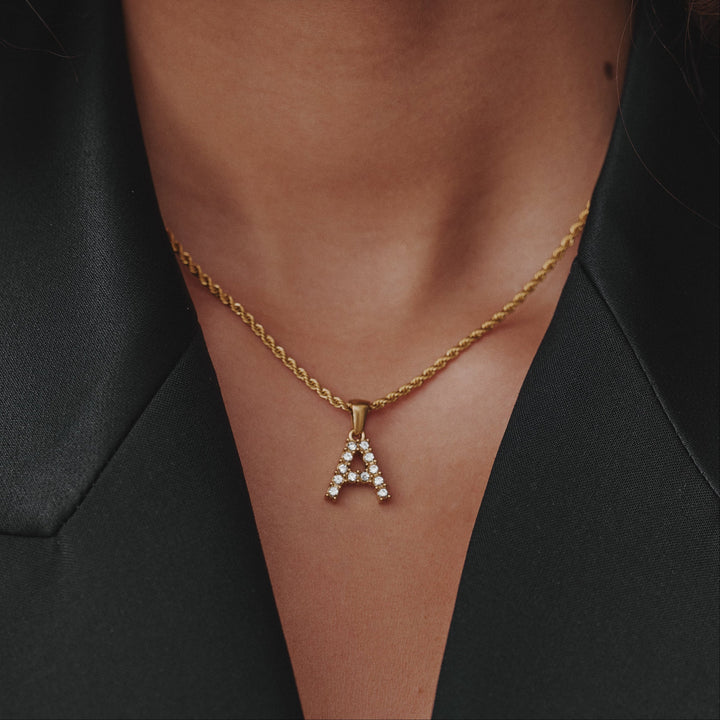 Twisted Initial Necklace