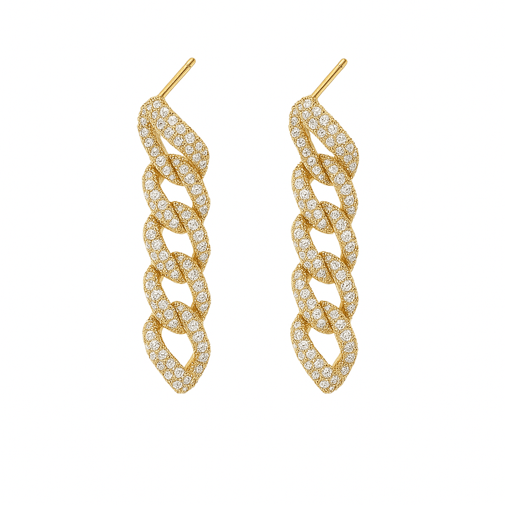 Diamond Cuban Link Earrings