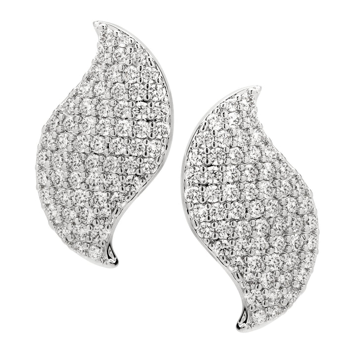 Diamond Leaf Studs