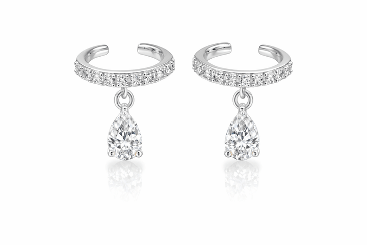 Diamond Pear Dangling Cuff