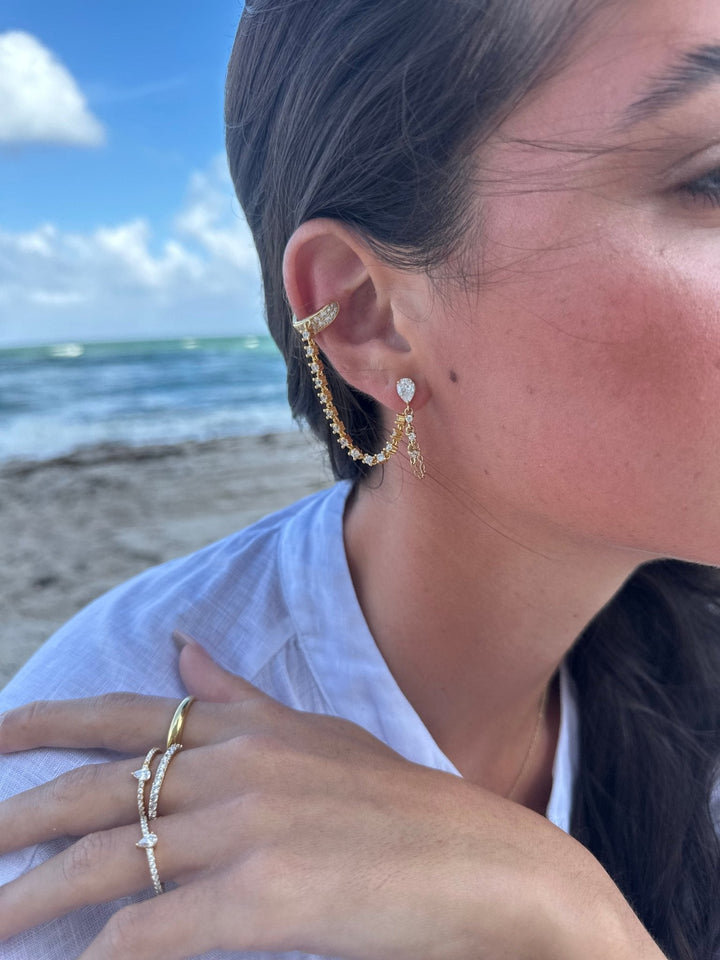 Diamond Rope Ear Cuff