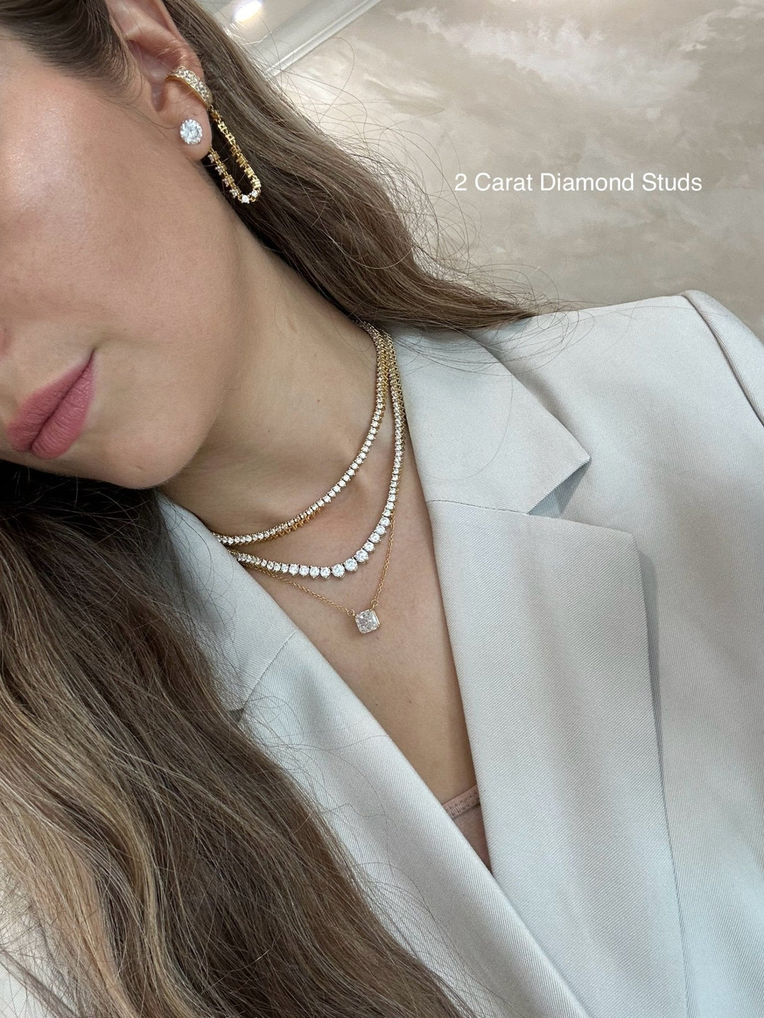 Diamond Studs - Martini Setting