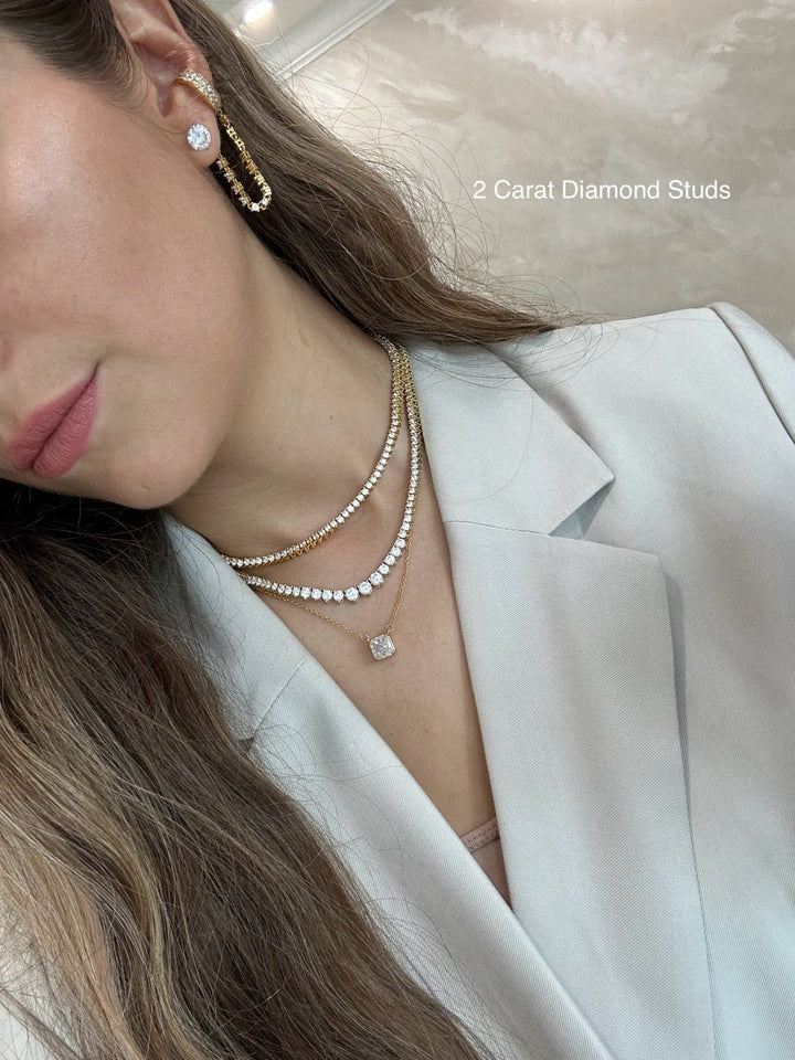 Diamond Studs - Martini Setting