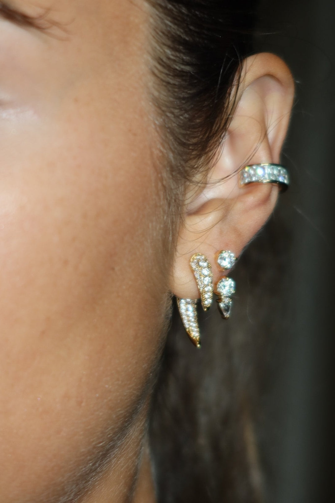 Diamond Tusk Earrings