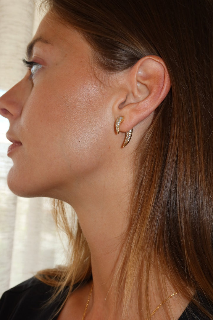 Diamond Tusk Earrings