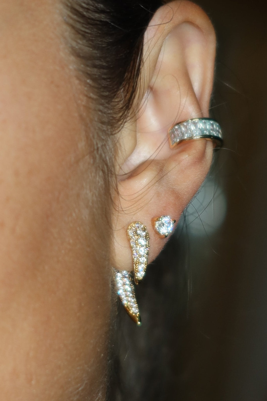 Diamond Tusk Earrings