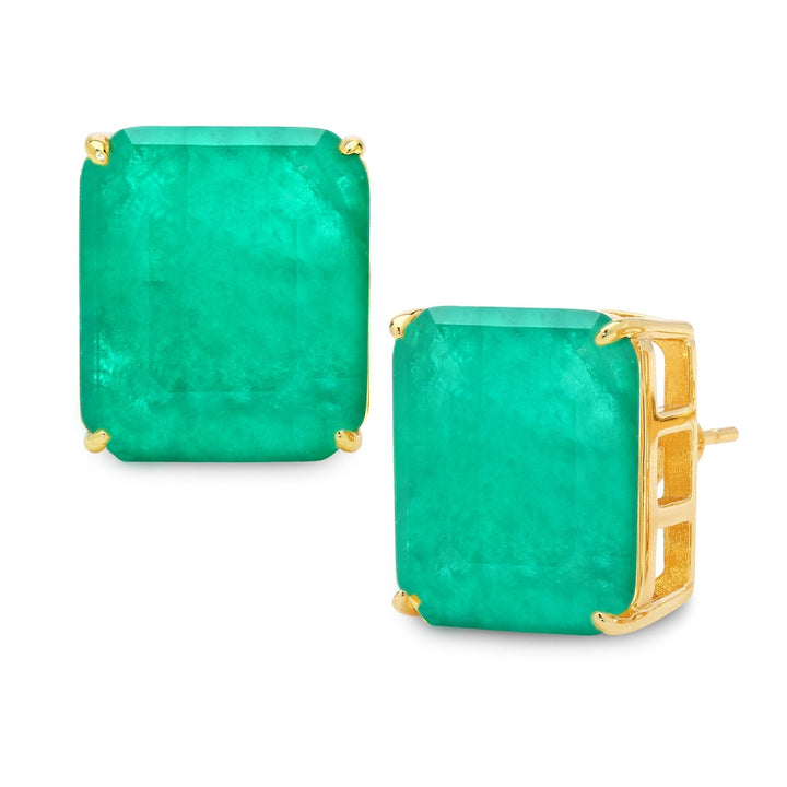 Emerald Ovesized Goddess Studs Preorder