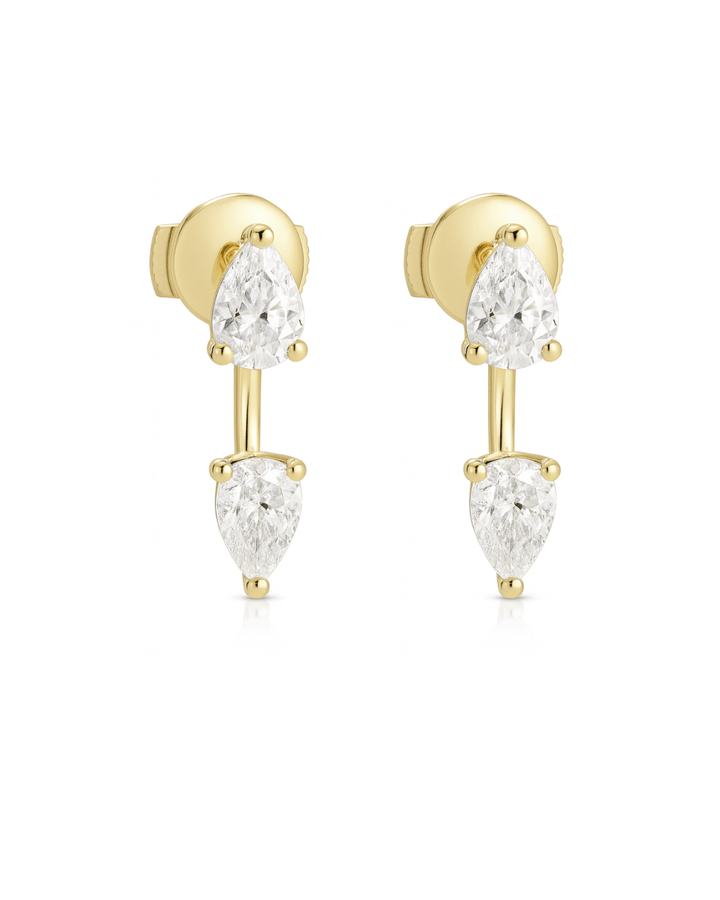 Floating Double Diamond Studs