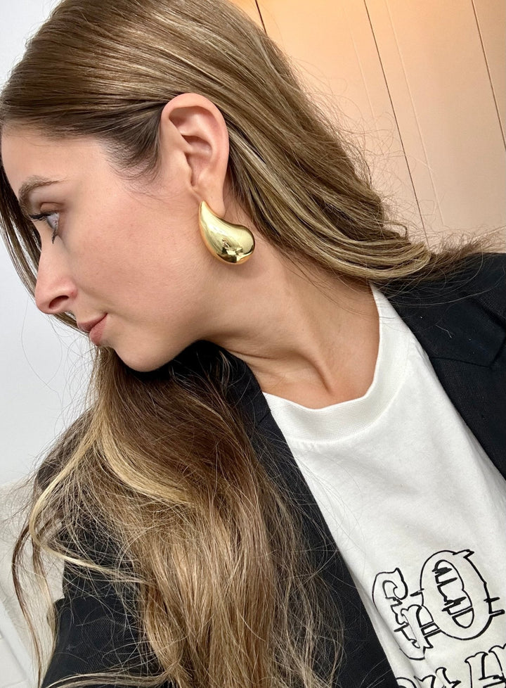 Gold Dome Earrings XL