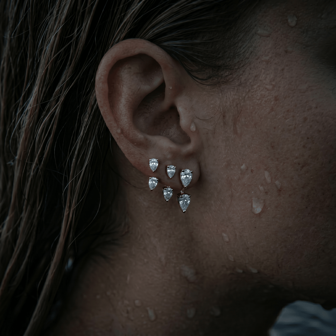 Large Floating Double Diamond Studs