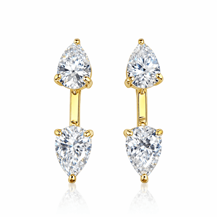 Large Floating Double Diamond Studs