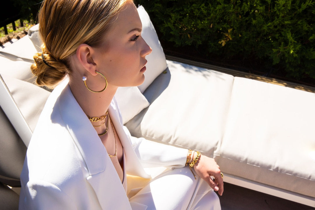 Margot - Pearl Hoops