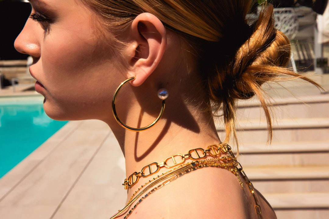Margot - Pearl Hoops