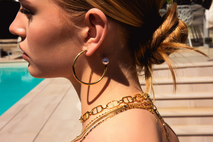 Margot - Pearl Hoops