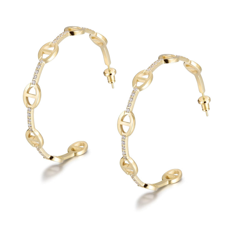 Marine Diamond Hoops