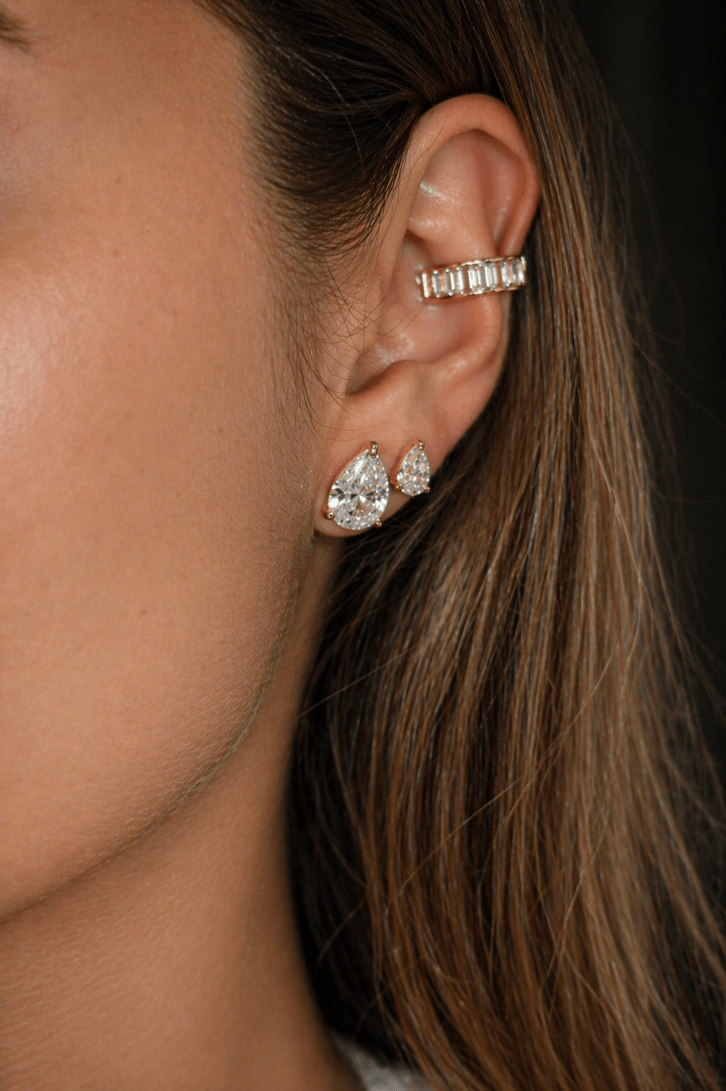 Pear Diamond Studs