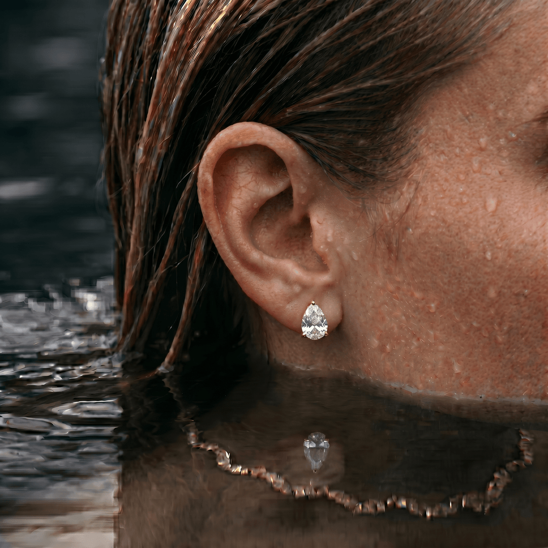 Pear Diamond Studs