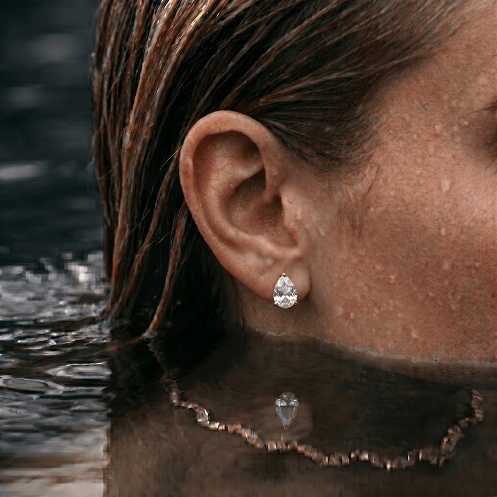 Pear Diamond Studs