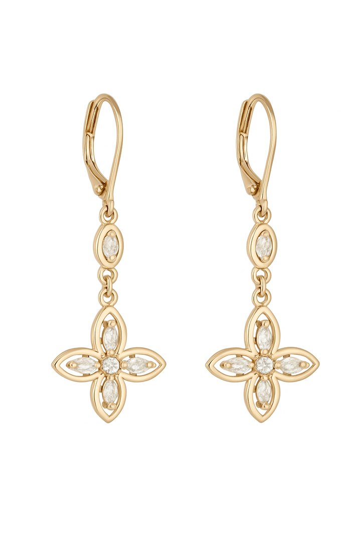 Quatrefoil Drop Earrings
