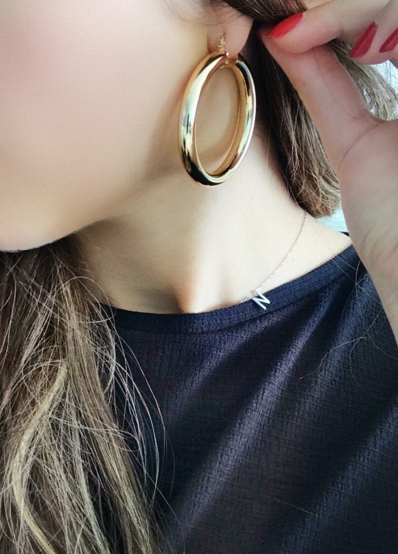 Selena Gold Hoops 1 1/2 "