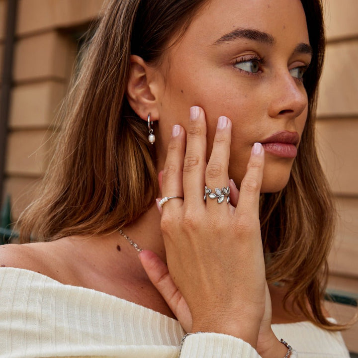Silver Leaf Ring