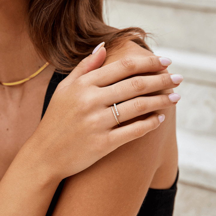 “Wrap Me” Pearl & Crystal Ring